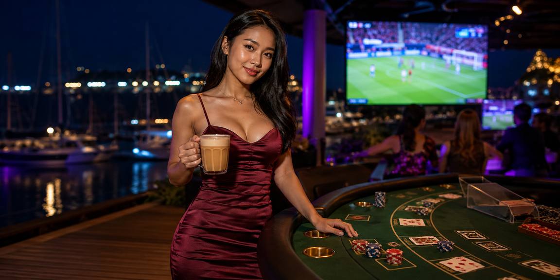 Tonton dealer sebenar di meja kasino langsung kami